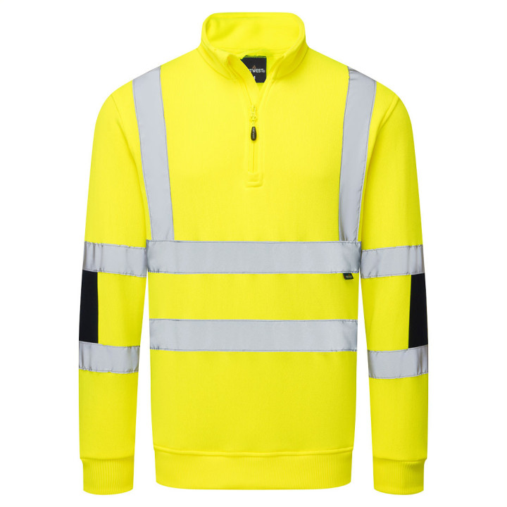 Reflexná mikina so zipsom Hi-Vis | PEMID Pracovné Odevy