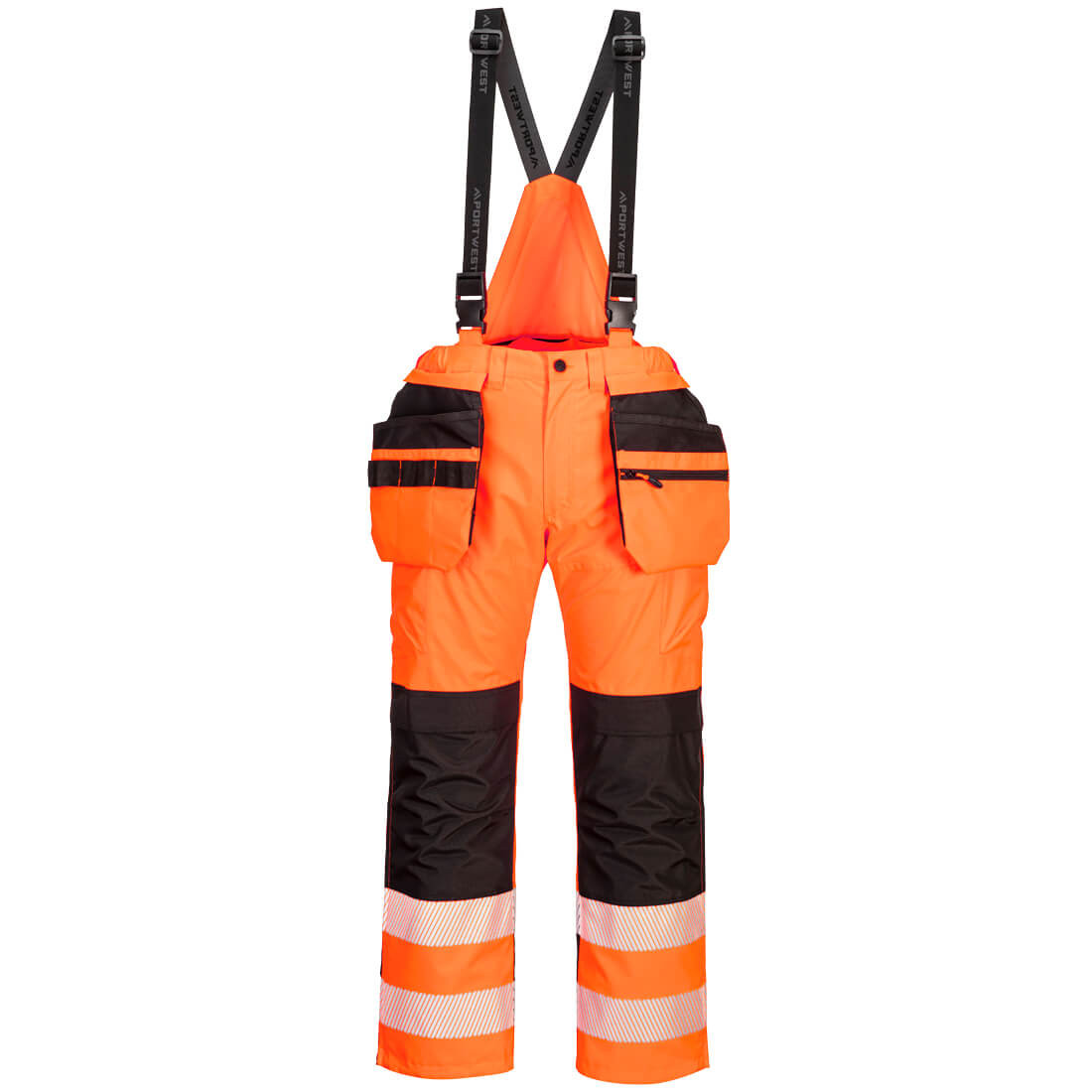 PORTWEST Reflexné nohavice na traky PW3 PW356 XXL Oranžová / čierna